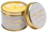 White Amber And Musk Candle In A Tin